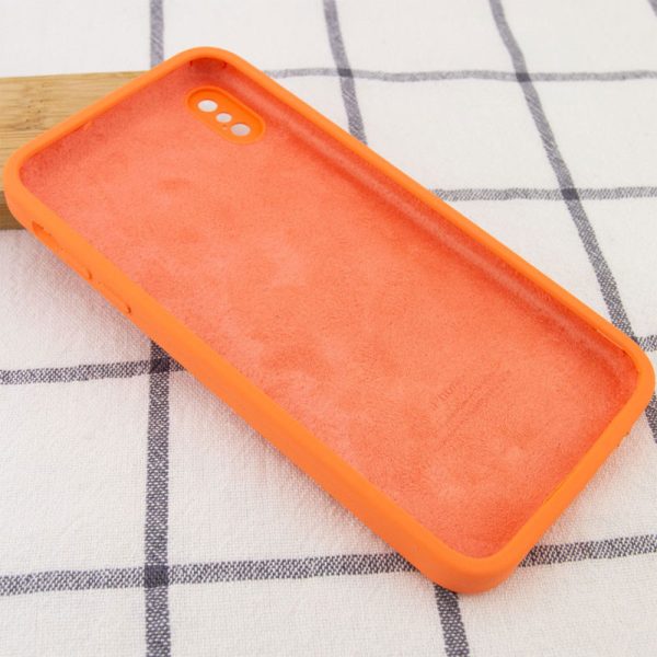 Silicone Case Square Full Camera Protective NOLOGO для Apple iPhone XS Max Помаранчевий - Зображення 3