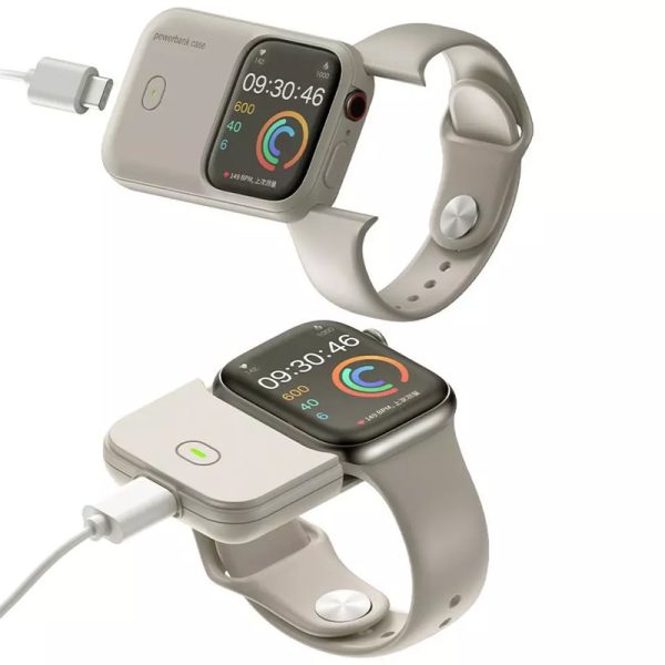 Павербанк Charging Soft Case for Apple Watch 49mm 1200 mAh Білий - Зображення 5