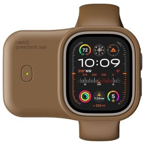 Павербанк Charging Soft Case for Apple Watch 44/45mm 1200 mAh Коричневий