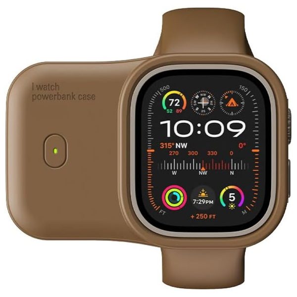 Павербанк Charging Soft Case for Apple Watch 40/41mm 1200 mAh Коричневий