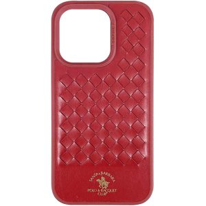 Шкіряний чохол для Apple iPhone 14 Pro Max Червоний Polo Santa Barbara