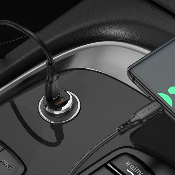 АЗП Borofone BZ29B Outstanding PD36W (2USB-C) + кабель Type-C to Type-C Фіолетовий - Зображення 3