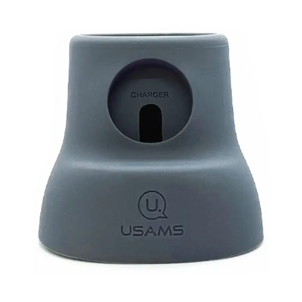 Силіконова підставка для заряджання Usams US-ZJ051 2in1 Сірий - Зображення 2