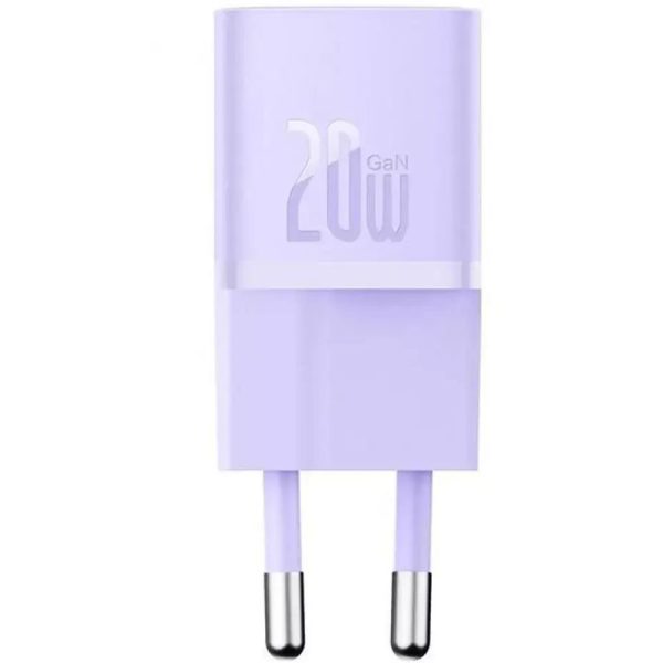 Зарядний пристрій Baseus GaN5 Fast Charger (mini) PD20W (1USB-C) (CCGN05010) Фіолетовий