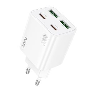 Зарядний пристрій Hoco N55 Fundador PD20W four-port (2USB-A/2C) Білий
