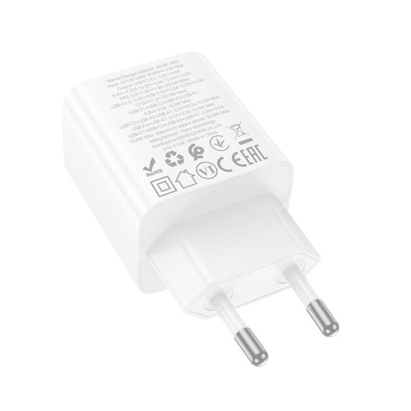 Зарядний пристрій Hoco N55 Fundador PD20W four-port (2USB-A/2C) Білий - Зображення 3