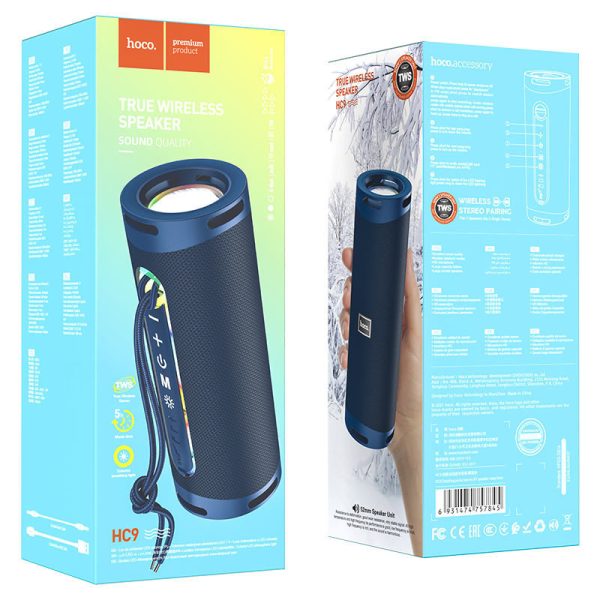 Bluetooth Колонка Hoco HC9 Dazzling pulse sports Синій - Зображення 2