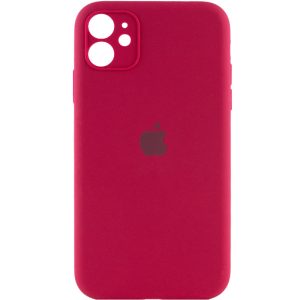 Чохол для iPhone 12 Червоний Silicone Case Full Camera Protective