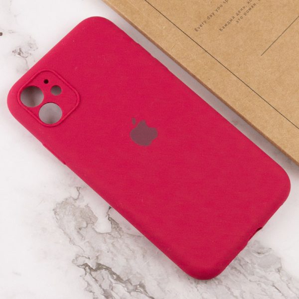 Чохол для iPhone 12 Червоний Silicone Case Full Camera Protective - Зображення 4