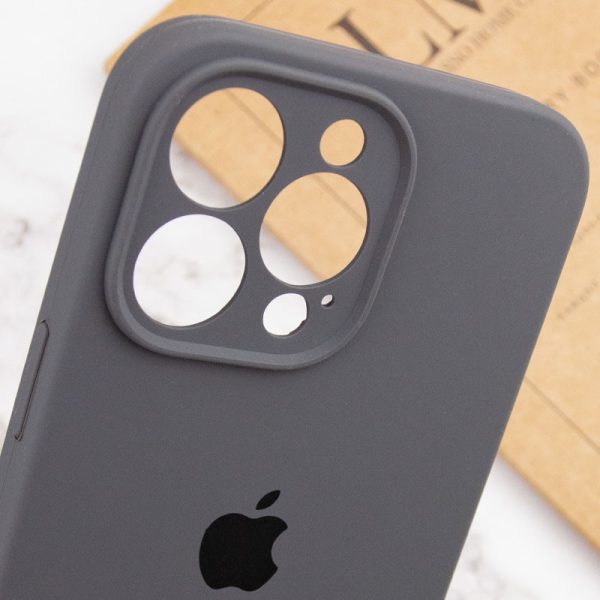 Чохол для iPhone 14 Pro Max Сірий Silicone Case Full Camera Protective - Зображення 7