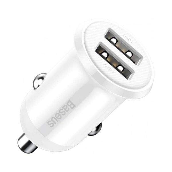 АЗП Baseus Grain Pro 4.8A (2USB-A) (CCALLP) Білий - Зображення 3