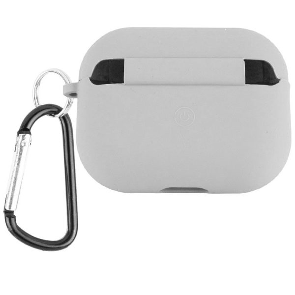 Силіконовий футляр для Airpods 4 Сірий  з мікрофіброю - Зображення 2