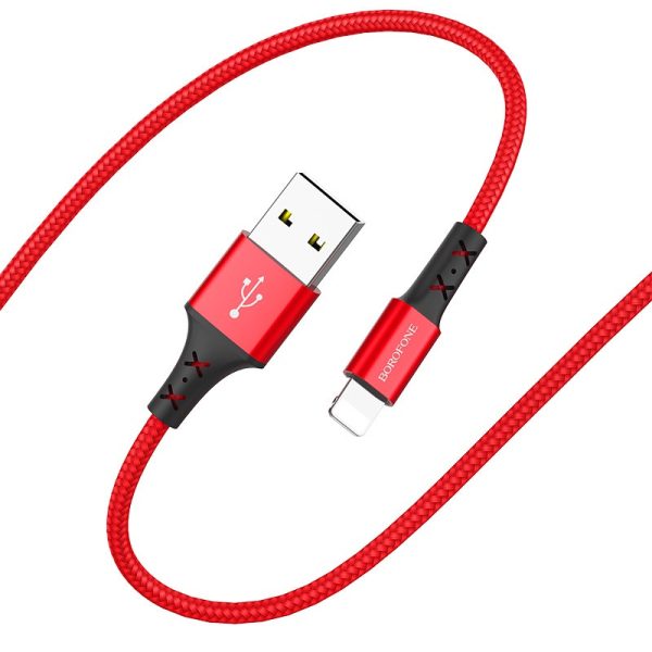 Дата кабель Borofone BX20 Enjoy USB to Lightning (1m) Червоний - Зображення 2