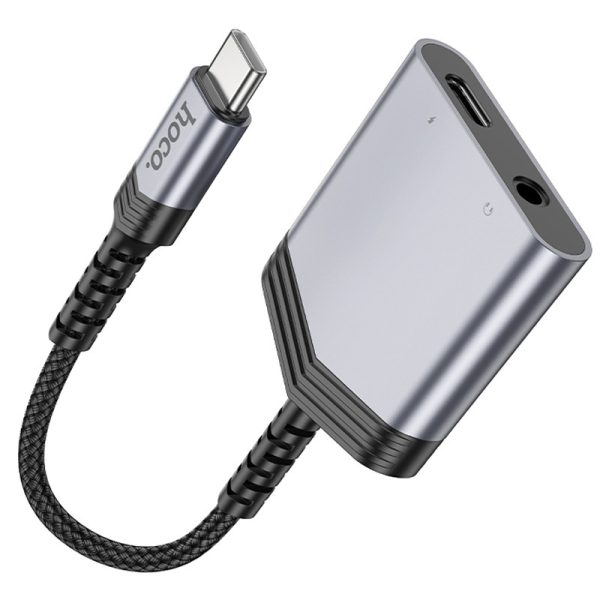 Аудіо- конвертер Hoco LS39 Type-C to Type-C + 3.5mm сірий - Зображення 4