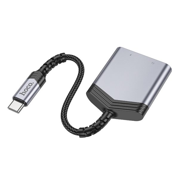 Аудіо- конвертер Hoco LS39 Type-C to Type-C + 3.5mm сірий - Зображення 5