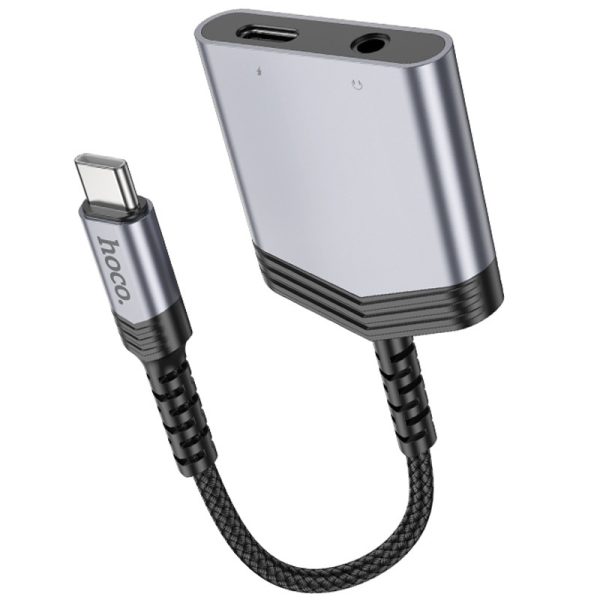 Аудіо- конвертер Hoco LS39 Type-C to Type-C + 3.5mm сірий - Зображення 6