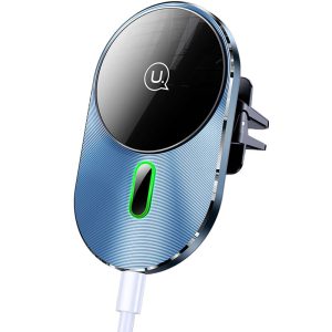Автотримач з БЗП Usams US-CD170 15W Air Vent Сірий