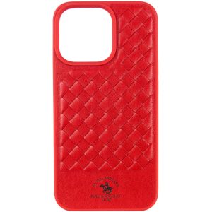 Шкіряний чохол для Apple iPhone 13 Pro Max Червоний Polo Santa Barbara