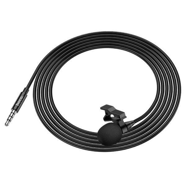 Мікрофон петличний Hoco L14 3,5mm (2m) Чорний - Зображення 3