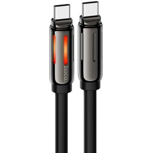 Дата кабель Hoco U136 Prize Type-C to Type-C 60W (1.2m) Чорний
