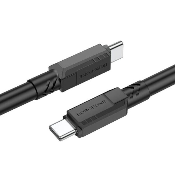 Дата кабель Borofone BX81 Type-C to Type-C 60W (1m) Чорний - Зображення 3