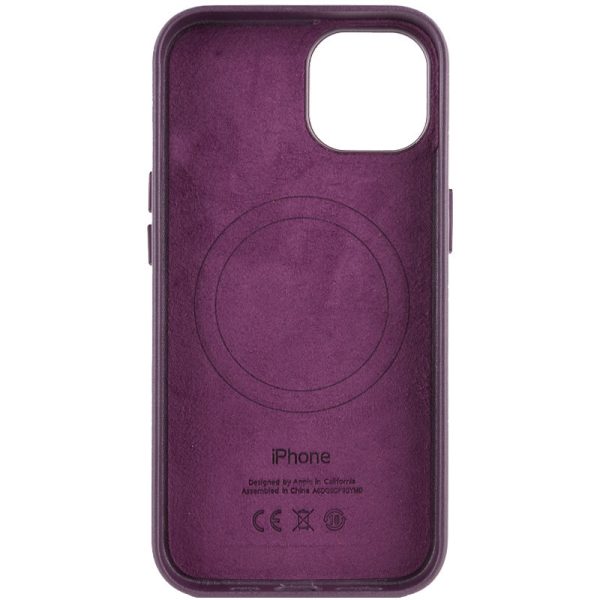 Шкіряний чохол для Apple iPhone 12 Pro Max Бордовий Leather Case with MagSafe - Зображення 2