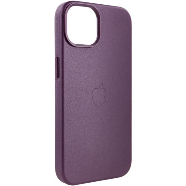 Шкіряний чохол для Apple iPhone 12 Pro Max Бордовий Leather Case with MagSafe - Зображення 4