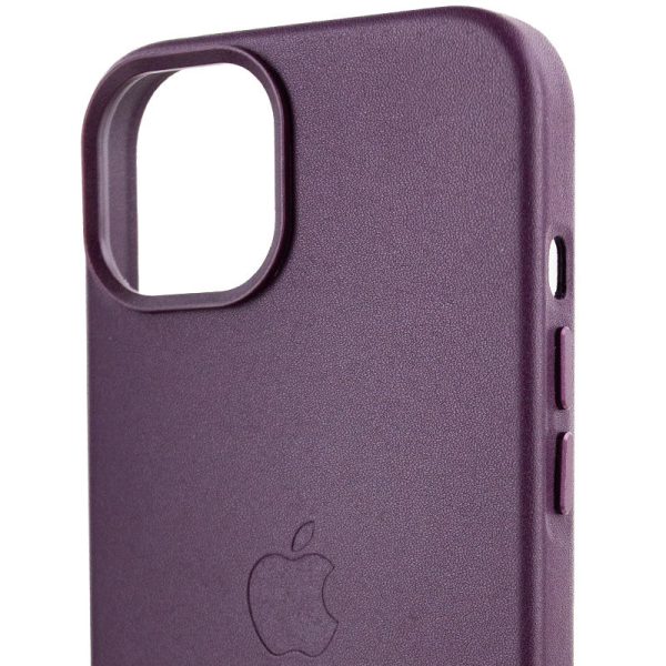 Шкіряний чохол для Apple iPhone 12 Pro Max Бордовий Leather Case with MagSafe - Зображення 5