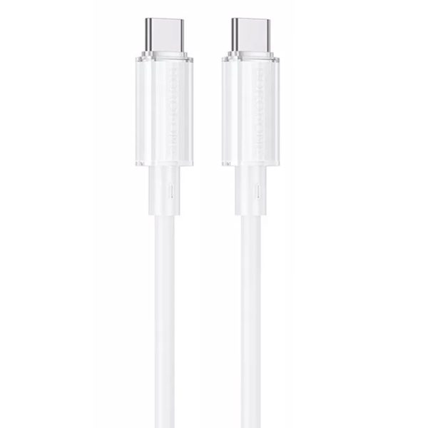 Дата кабель Borofone BX112 Lemon Type-C to Type-C 60W (1m) Білий