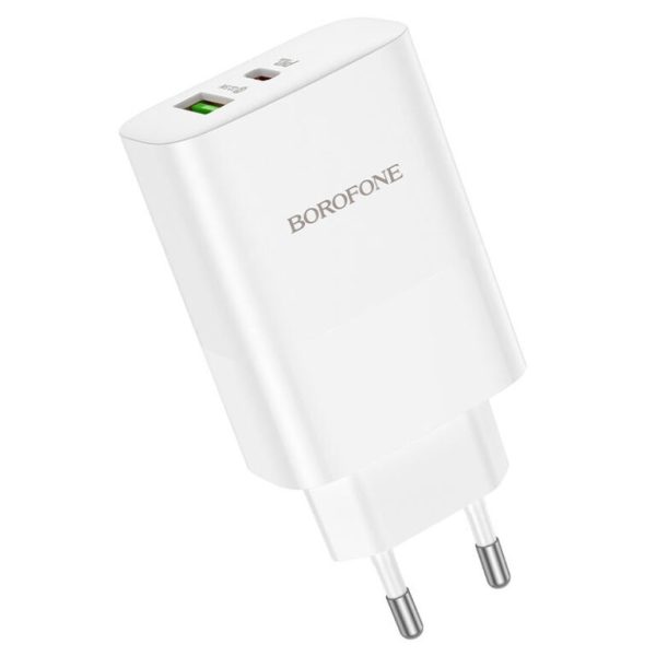 Зарядний пристрій Borofone BN10 Sunlight PD65W (1USB-A/1C) Білий - Зображення 5