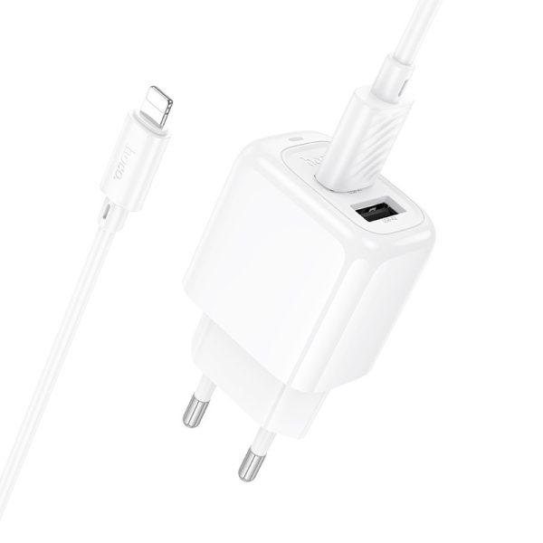 Зарядний пристрій Hoco CS51A Surplus (2USB-A) + кабель USB to Lightning Білий - Зображення 6