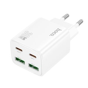 Зарядний пристрій Hoco N56 Fundador PD30W four-port (2USB-A/2C) Білий