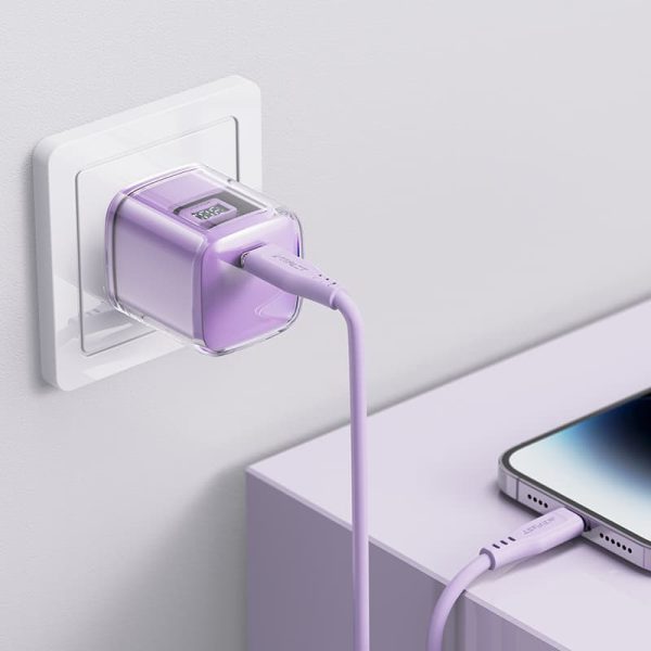 Зарядний пристрій Acefast A53 Sparkling series PD30W GaN (1USB-C) Фіолетовий - Зображення 5