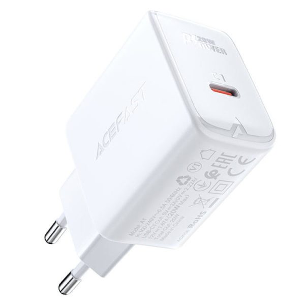 Зарядний пристрій Acefast A21 PD30W GaN (1USB-C) Білий - Зображення 3