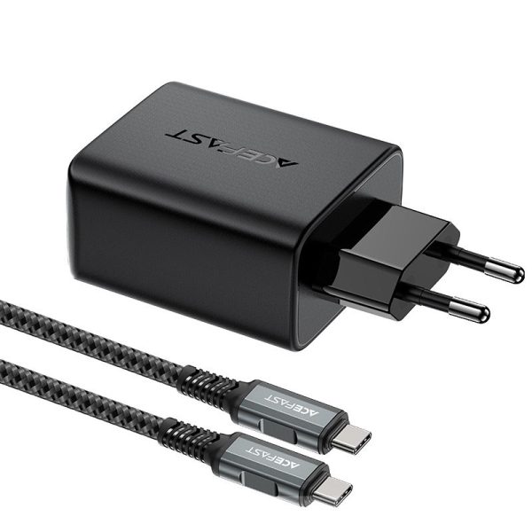 Зарядний пристрій Acefast A17 PD65W GaN (1USB-A/1C/1HDMI) + кабель Type-C to Type-C Чорний - Зображення 3