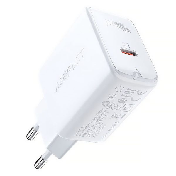 Зарядний пристрій Acefast A1 PD20W (1USB-C) Білий - Зображення 2