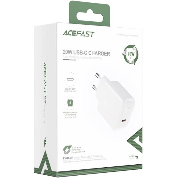 Зарядний пристрій Acefast A1 PD20W (1USB-C) Білий - Зображення 3