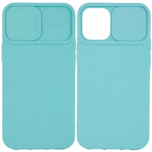 Чохол для iPhone 12 Pro Max Бірюзовий Camshield Square TPU зі шторкою