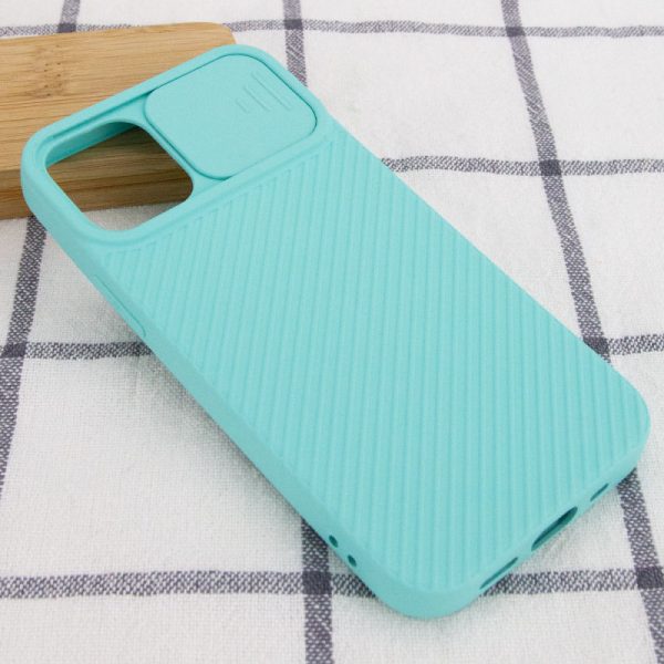 Чохол для iPhone 12 Pro Max Бірюзовий Camshield Square TPU зі шторкою - Зображення 4