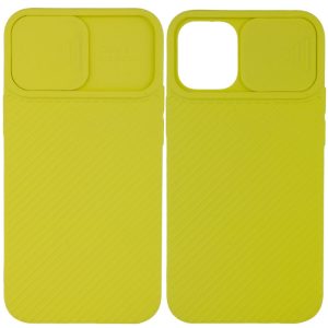Чохол для iPhone 12 Pro Max Жовтий Camshield Square TPU зі шторкою