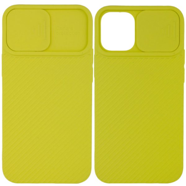 Чохол для iPhone 12 Pro Max Жовтий Camshield Square TPU зі шторкою