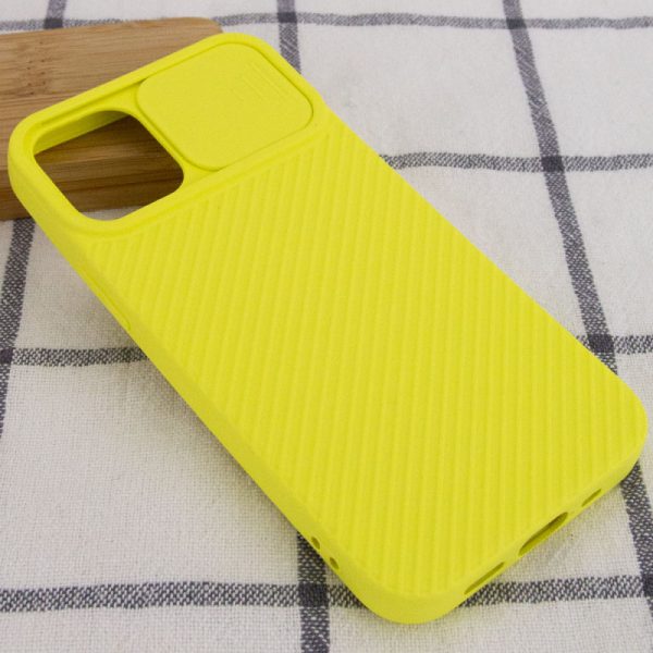 Чохол для iPhone 12 Pro Max Жовтий Camshield Square TPU зі шторкою - Зображення 5