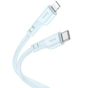Дата кабель Hoco X97 Crystal color Type-C to Lightning 20W (1m) Синій