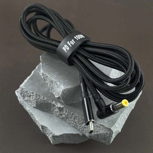 Кабель USB-C to DC 100W з набором переходников для ноутбуку 10in1 Чорний - Зображення 3