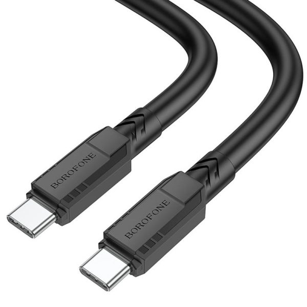 Дата кабель Borofone BX81 Type-C to Type-C 60W (1m) Чорний - Зображення 2