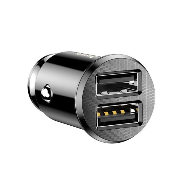 АЗП Baseus Grain 3.1A (2USB-A) (CCALL-ML) Чорний - Зображення 2