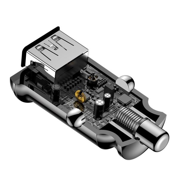 АЗП Baseus Grain 3.1A (2USB-A) (CCALL-ML) Чорний - Зображення 4