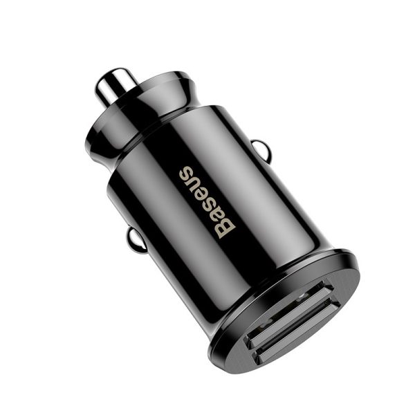 АЗП Baseus Grain 3.1A (2USB-A) (CCALL-ML) Чорний - Зображення 5
