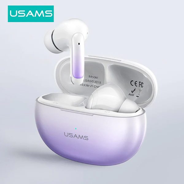 Бездротові TWS навушники Usams-XD19 X-don Series ENC BT 5.3 Gradient Фіолетовий - Зображення 4