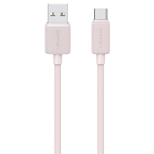 Дата кабель USAMS US-SJ688 USB to Type-C 3A KY Series (1m) Рожевий